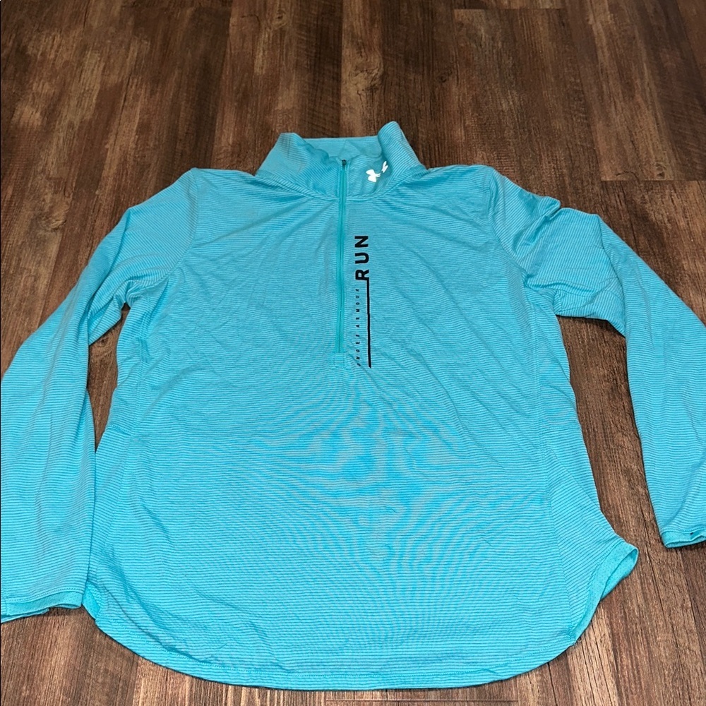 Under Armour Run Women’s Long Sleeve 1/4 Zip Striped Top Size XL